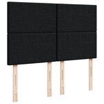 vidaXL Sommier à lattes de lit avec matelas Noir 160x200 cm Tissu
