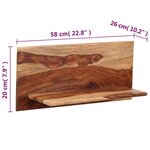 vidaXL Étagères murales 2 Pièces 58 x 26 x 20 cm Bois massif