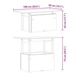 vidaXL Table de jardin cire marron 100x50x75 cm bois massif de pin