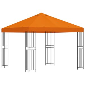 vidaXL Pavillon 3 x 3 m Orange Polyester et Acier 190 gsm
