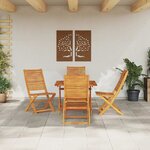 vidaXL Ensemble de salle à manger pour jardin 5 Pièces Marron
