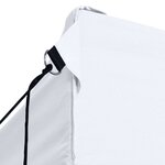 vidaXL Tente de réception pliable avec 3 parois 280x410x315 cm Acier Blanc