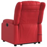 vidaXL Fauteuil inclinable de massage électrique rouge similicuir