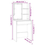 vidaXL Coiffeuse à LED avec armoires Sonoma gris Bois d'ingénierie