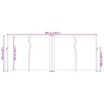 vidaXL Auvent latéral rétractable Bleu 160 x 600 cm