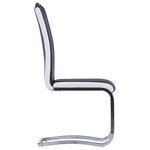 vidaXL Chaises à manger cantilever lot de 2 noir similicuir