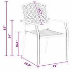 vidaXL Chaise 4 Pièces Anthracite 56 x 65 x 89cm Acier