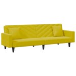 vidaXL Ensemble de canapés 2 Pièces avec coussins jaune velours