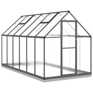 vidaXL Serre avec cadre de base anthracite 334x169x202 cm aluminium