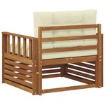 vidaXL Canapé d’extérieur Bois d'acacia massif et polyester