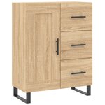 vidaXL Buffet haut Chêne sonoma 69 5x34x180 cm Bois d'ingénierie