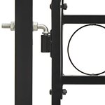 vidaXL Portillon double porte avec dessus arqué Acier 300x200 cm Noir