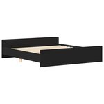 vidaXL Cadre de lit sans matelas noir 180x200 cm
