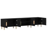 vidaXL Meuble TV Chêne noir 180 x 31.5 x 40 cm Bois d'ingénierie