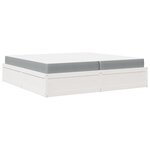 vidaXL Lit avec matelas blanc 200x200 cm bois massif de pin