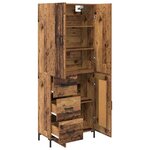 vidaXL Haut Armoire Bois Ancien 69 5 x 34 x 180 cm Bois d'ingénierie