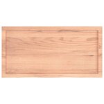 vidaXL Dessus de table marron clair bois chêne massif traité