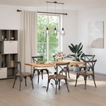 vidaXL Pied de table à manger en forme d'araignée  blanc  120 x 68 x (72-73) cm  acier