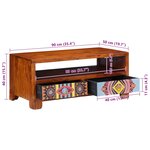 vidaXL Table basse 90x50x40 cm bois d'acacia massif