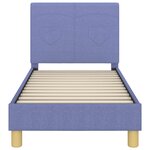 vidaXL Cadre de lit pour tout-petit avec tête de lit Bleu denim tissu