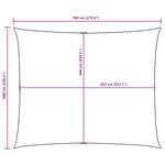 vidaXL Voile de parasol tissu oxford rectangulaire 6x7 m bleu