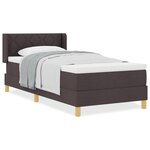 vidaXL Lit à ressorts avec matelas Marron foncé 90 x 200 cm bois