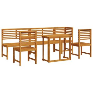 vidaXL Ensemble bistro de jardin 6 Pièces Marron Bois d'acacia massif