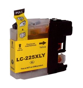 Brother LC-225XL Jet d'Encre Jaune Haute Capacité Compatible