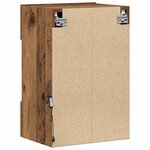 vidaXL Meubles muraux avec lumières LED pour TV 2 Pièces vieux bois 40x30x60 5cm