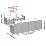 vidaXL Ensemble de canapé de jardin 8 Pièces Beige  Gris 55 x 55 x 37 cm