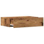 vidaXL Meubles TV avec éclairage LED 2 Pièces vieux bois 60x35x15 5 cm