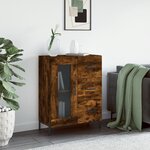 vidaXL Buffet chêne fumé 69 5x34x90 cm bois d'ingénierie