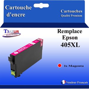 Cartouche compatible avec Epson 405  405 XL pour Epson Workforce Pro WF-3820 WF-3825 WF-4820 WF-4825 WF-7310 WF-7830 WF-7835 WF-7840 Magenta