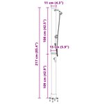 vidaXL Douche solaire d'extérieur avec pommeau de douche à main 217 cm 20 L