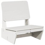 vidaXL Chaise de jardin blanc 60x64x70 5 cm bois de pin massif