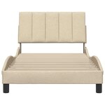 vidaXL Cadre de lit sans matelas Hanko crème 100x200 cm tissu