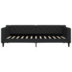 vidaXL Lit de jour avec matelas noir 90x200 cm tissu