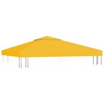 vidaXL Toile de toit de belvédère 2 niveaux 310 g/m² 3x3 m Jaune