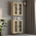 vidaXL Armoire murale suspendue Chêne sonoma 69 5x34x90 cm