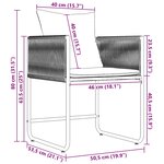 vidaXL Chaises de jardin 4 Pièces Noir et anthracite