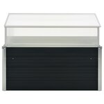 vidaXL Serre Anthracite 100x100x77 cm Acier galvanisé