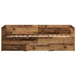 vidaXL Cadre de lit de jour avec tiroirs Bois ancien 90 x 200 cm