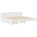 vidaXL Cadre de lit sans matelas blanc 180x200 cm bois massif de pin