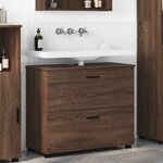 vidaXL Cabinet de salle de bain Chêne marron 76 5 x 35 x 64 cm