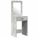 vidaXL Table de Toilette Gris 50 x 41 x 135 cm Bois d'ingénierie