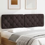 vidaXL Coussin de tête de lit marron foncé 180 cm tissu