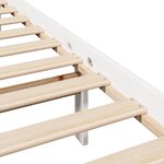 vidaXL Cadre de lit sans matelas blanc 120x190 cm bois de pin massif