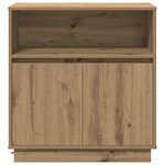 vidaXL Buffet avec LED Chêne Artisan 71x34 5x75 cm Bois d'ingénierie
