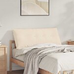 vidaXL Coussin de Dos Beige 120 x 50 cm Tissu en microfibre