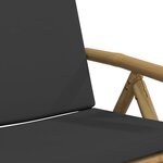 vidaXL Chaises inclinables de jardin pliantes lot de 4 coussins bambou
